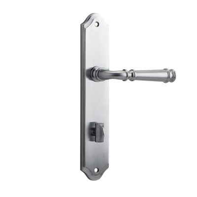 Iver Door Lever Verona Shouldered Privacy Pair Brushed Chrome CTC85mm L122xP58mm BPH250xW48mm