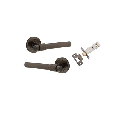 Iver Door Lever Helsinki Rose Round Signature Brass Passage Kit