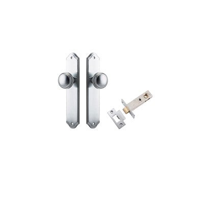 Iver Door Knob Paddington Shouldered Brushed Chrome Passage Kit