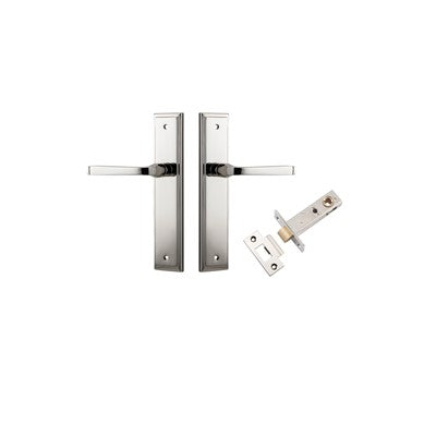 Iver Door Lever Annecy Stepped Polished Nickel Passage Kit