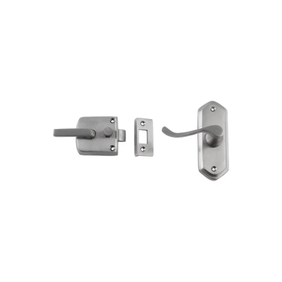 Tradco Screen Door Latch Left Hand External Satin Chrome H98xW36mm P40mm