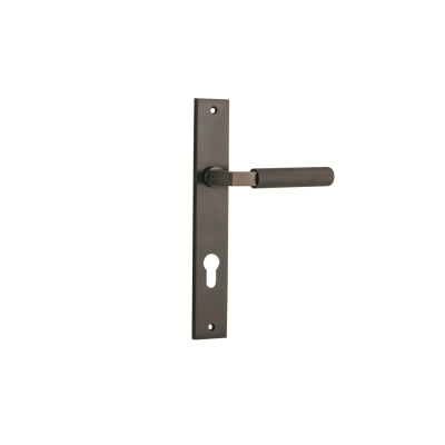 Iver Door Lever Brunswick Rectangular Euro Pair Signature Brass CTC85mm L120xP57mm BPH240xW38mm