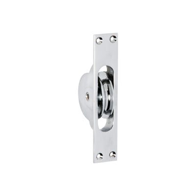 Tradco Sash Pulley Chrome Plated H125xW25mm