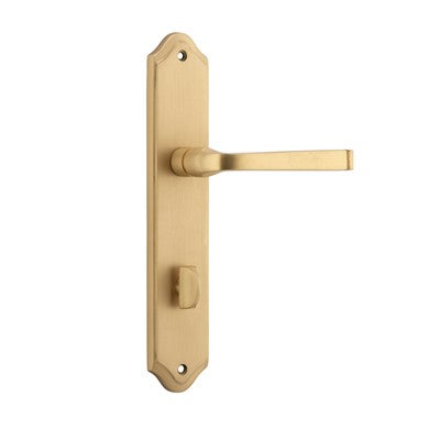 Iver Door Lever Annecy Shouldered Privacy Pair Brushed Brass CTC85mm L117xP65mm BPH250xW48mm