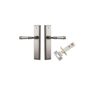 Iver Door Lever Verona Stepped Satin Nickel Passage Kit