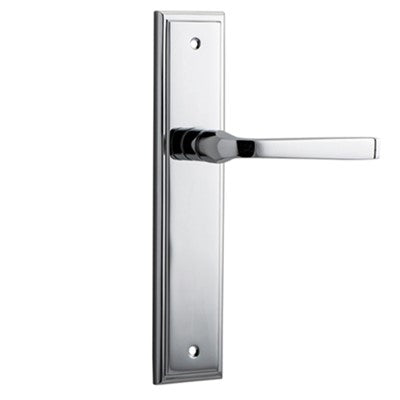 Iver Door Lever Annecy Stepped Latch Pair Polished Chrome L117xP66mm BPH237xW50mm