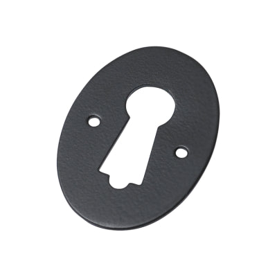 Tradco Escutcheon Pressed Matt Black H44xW30mm