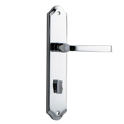 Iver Door Lever Annecy Shouldered Privacy Pair Polished Chrome CTC85mm L117xP65mm BPH250xW48mm