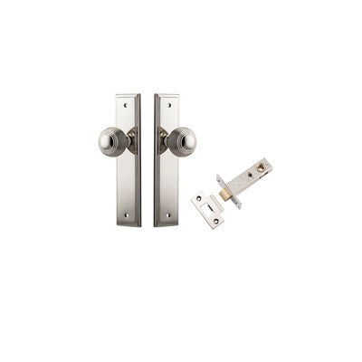 Iver Door Knob Guildford Stepped Polished Nickel Passage Kit