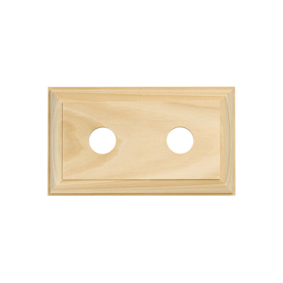 Tradco Switch Socket Block Traditional Double Pine H90xL155mm