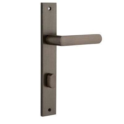 Iver Door Lever Osaka Rectangular Privacy Pair Signature Brass CTC85mm L120xP52mm BPH240xW38mm