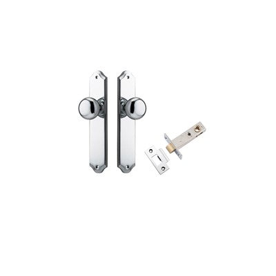 Iver Door Knob Cambridge Shouldered Polished Chrome Passage Kit