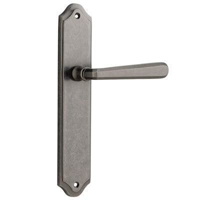 Iver Door Lever Copenhagen Shouldered Latch Pair Distressed Nickel L120xP59mm BPH250xW48mm