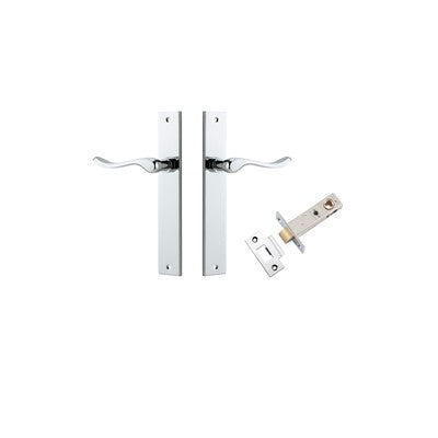 Iver Door Lever Stirling Rectangular Polished Chrome Passage Kit