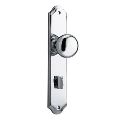 Iver Door Knob Cambridge Shouldered Privacy Pair Polished Chrome CTC85mm D55xP62mm BPH250xW48mm