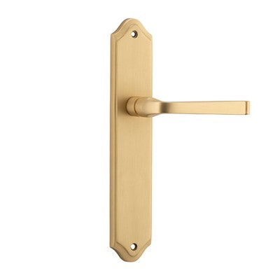 Iver Door Lever Annecy Shouldered Latch Pair Brushed Brass L117xP65mm BPH250xW48mm