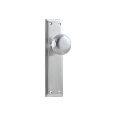 Tradco Door Knob Richmond Latch Pair Satin Chrome H200xW50xP62mm