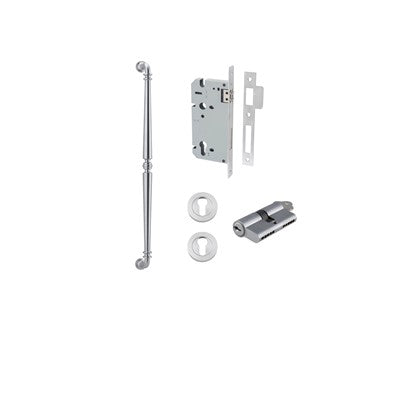 Iver Pull Handle Sarlat Brushed Chrome CTC600mm Key / Key Entrance Kit