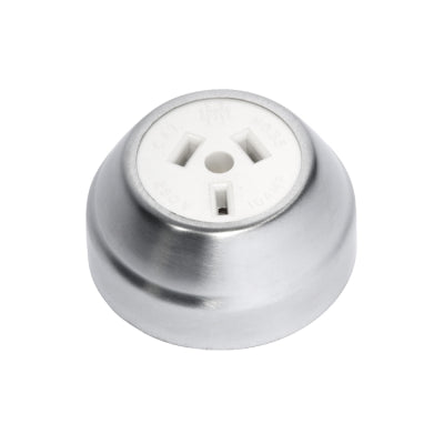 Tradco Socket Federation White Mechanism Satin Chrome D60xP29mm