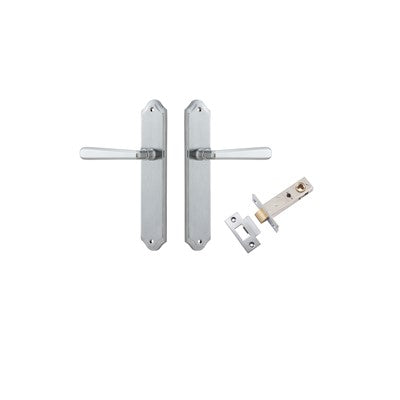 Iver Door Lever Copenhagen Shouldered Brushed Chrome Passage Kit