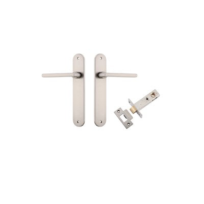 Iver Door Lever Baltimore Oval Satin Nickel Passage Kit