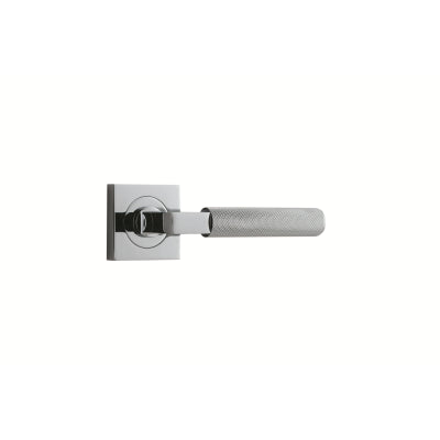 Iver Door Lever Berlin Rose Square Concealed Fix Pair Polished Chrome L120xP60mm BPH52xW52mm