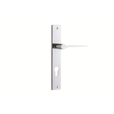 Iver Door Lever Como Rectangular Euro Pair Polished Chrome CTC85mm L119xP59mm BPH240xW38mm