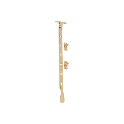 Tradco Casement Stay Base Fix Large Polished Brass L300mm