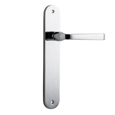 Iver Door Lever Annecy Oval Latch Pair Polished Chrome L117xP63mm BPH240xW40mm