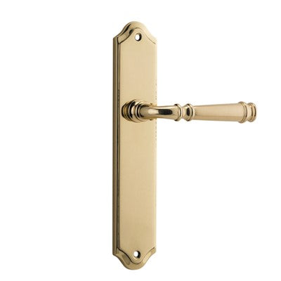 Iver Door Lever Verona Shouldered Latch Pair Polished Brass L122xP58mm BPH250xW48mm