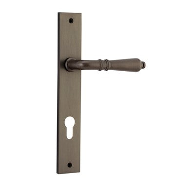 Iver Door Lever Sarlat Rectangular Euro Pair Signature Brass CTC85mm L111xP53mm BPH240xW38mm