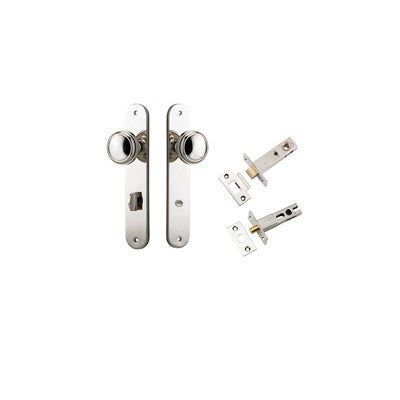 Iver Door Knob Paddington Oval Polished Nickel Privacy Kit