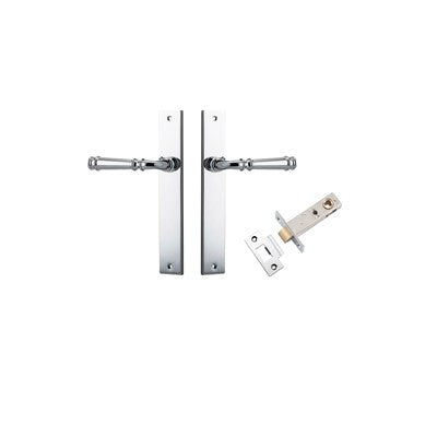 Iver Door Lever Verona Rectangular Polished Chrome Passage Kit