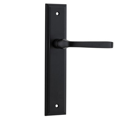 Iver Door Lever Annecy Stepped Latch Pair Matt Black L117xP66mm BPH237xW50mm