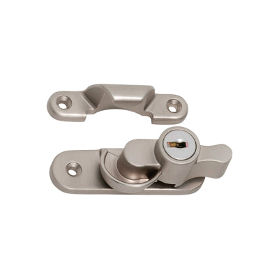 Tradco Sash Fastener Locking Zinc Alloy Satin Nickel L64xW20mm