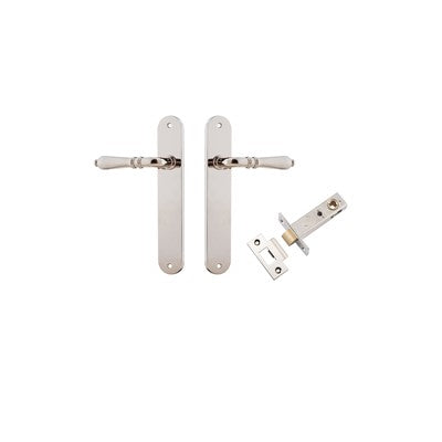 Iver Door Lever Sarlat Oval Polished Nickel Passage Kit