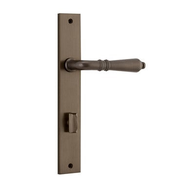 Iver Door Lever Sarlat Rectangular Privacy Pair Signature Brass CTC85mm L111xP53mm BPH240xW38mm