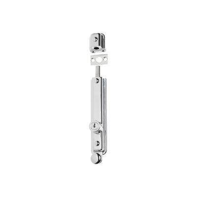 Tradco Surface Bolt Locking Zinc Alloy Chrome Plated H150xW32xP35mm