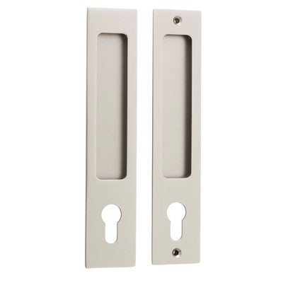 Iver Sliding Door Pull Rectangular Euro Pair Satin Nickel H225xW45xP2.5mm