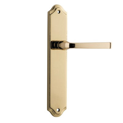 Iver Door Lever Annecy Shouldered Latch Pair Polished Brass L117xP65mm BPH250xW48mm