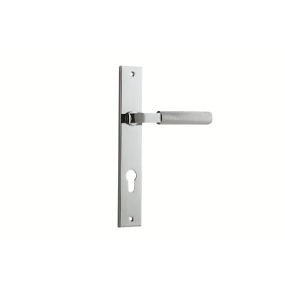 Iver Door Lever Brunswick Rectangular Euro Pair Polished Chrome CTC85mm L120xP57mm BPH240xW38mm