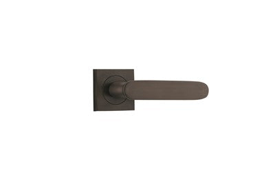 Iver Door Lever Bronte Rose Square Concealed Fix Pair Signature Brass L117xP56mm BPH52xW52mm