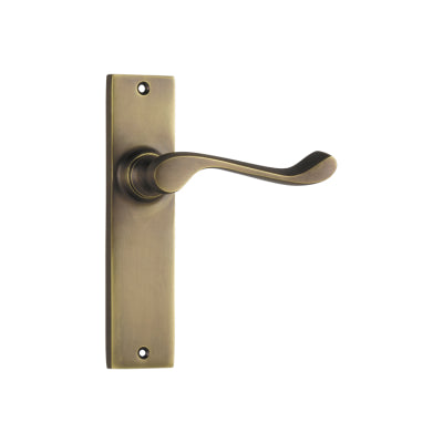 Tradco Door Lever Fremantle Latch Pair Antique Brass H150xW35xP50mm