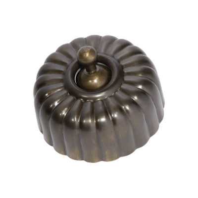 Tradco Switch Fluted Antique Brass D55xP40mm