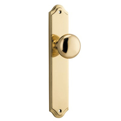 Iver Door Knob Cambridge Shouldered Latch Pair Polished Brass D55xP62mm BPH250xW48mm