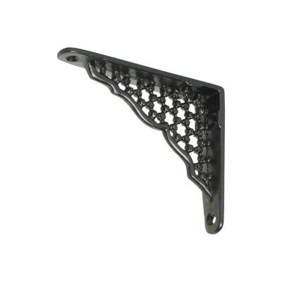 Tradco Shelf Bracket Iron Ornate Matt Black H80xP100mm