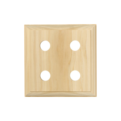 Tradco Switch Socket Block Traditional Quad Pine H155xL155mm