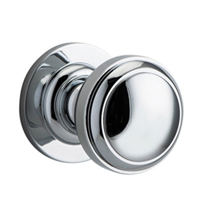 Iver Door Knob Paddington Rose Round Concealed Fix Pair Polished Chrome D55xP68mm BPD58mm