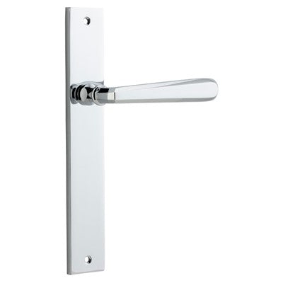 Iver Door Lever Copenhagen Rectangular Latch Pair Polished Chrome L120xP57mm BPH240xW38mm