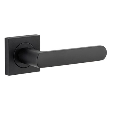 Iver Door Lever Osaka Rose Square Concealed Fix Pair Matt Black L120xP55mm BPH52xW52mm